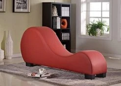 US Pride Furniture Yoga Collection Modern Faux Leather Curved Lounge Chaise For Stretching & Relaxation, Ideal For Bedroom, Living, Meditation Room Or Office, Regular, Brown -Amazon Store 41WKEsgyV5S. AC