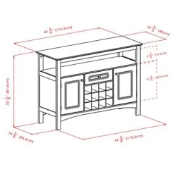 Winsome Jasper Buffet, Black -Amazon Store 41WKHPKDo1S