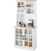 CICIX Kitchen Pantry Storage With 3 Cabinets 2 Open Shelves For Dining Room, White 2 CICIX Kitchen Pantry Storage With 3 Cabinets 2 Open Shelves For Dining Room, White -Amazon Store 41WLb7CBG9L