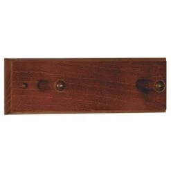 Wooden Mallet 12-Inch 2-Nickel Hook Coat Rack, Mahogany