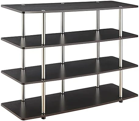 Convenience Concepts Designs2Go XL Highboy 4 Tier TV Stand Home_Furniture_and_Decor, Black 12 Convenience Concepts Designs2Go XL Highboy 4 Tier TV Stand Home_Furniture_and_Decor, Black - Image 10