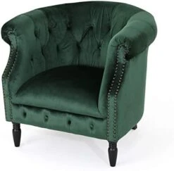 Christopher Knight Home Akira Velvet Club Chair, Emerald 29.6D X 33W X 30.25H In 12 Christopher Knight Home Akira Velvet Club Chair, Emerald 29.6D X 33W X 30.25H In -Amazon Store 41WRHc9HKkL. AC