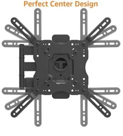 Amazon Basics Full Motion Articulating TV Monitor Wall Mount For 26-55 Inch TVs And Flat Panels Up To 80 Lbs, Black -Amazon Store 41WVK43s9VL