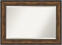 Amanti Art Vanity Wall Framed Bathroom Mirror, Glass Size 24 X 36, Accent Bronze Narrow -Amazon Store 41WYV6WJQAL. AC