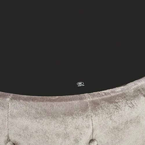 Christopher Knight Home Ivy Glam Velvet And Tempered Glass Coffee Table Ottoman, Smoke, Black 6 Christopher Knight Home Ivy Glam Velvet And Tempered Glass Coffee Table Ottoman, Smoke, Black - Image 4