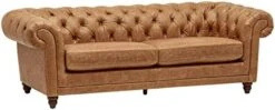 Amazon Brand – Stone & Beam Bradbury Chesterfield Tufted Leather Sofa Couch, 92.9"W, Cognac -Amazon Store 41WijyBIZL. AC