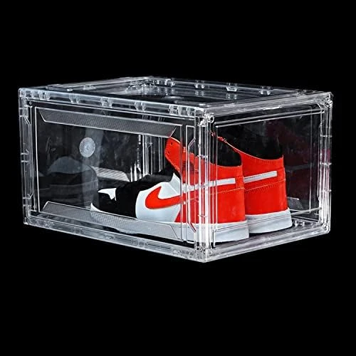 12 Pack Shoe Boxes, Clear Acrylic Plastic Shoe Boxes Stackable, Space-Saving Foldable Drop Front Shoe Storage Boxes Container For With Lids Fits Up To Size 14 (Transparency) 7 12 Pack Shoe Boxes, Clear Acrylic Plastic Shoe Boxes Stackable, Space-Saving Foldable Drop Front Shoe Storage Boxes Container For With Lids Fits Up To Size 14 (Transparency) - Image 5
