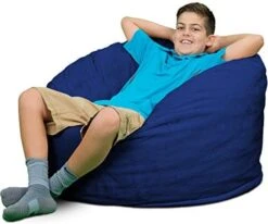 ULTIMATE SACK 3000 (3 Ft.) Bean Bag Chair: Giant Foam-Filled Furniture - Machine Washable Covers, Durable Inner Liner, 100% Virgin Foam. Comfy Bean Bag Chair. (Electric Blue, Suede) 31 ULTIMATE SACK 3000 (3 Ft.) Bean Bag Chair: Giant Foam-Filled Furniture - Machine Washable Covers, Durable Inner Liner, 100% Virgin Foam. Comfy Bean Bag Chair. (Electric Blue, Suede) -Amazon Store 41Wkl6hMzyL. AC