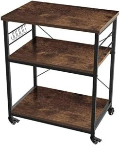 AZL1 Life Concept Rack Utility Microwave Oven Stand Workstation Shelf, 23.7inch Movable 3 Tier Kitchen Cart,Light Walnut 17 AZL1 Life Concept Rack Utility Microwave Oven Stand Workstation Shelf, 23.7inch Movable 3 Tier Kitchen Cart,Light Walnut -Amazon Store 41WoKGzf jL. AC