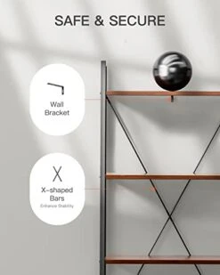 Pipishell Industrial Ladder Shelf, 4-Tier Bookshelf, Free Standing Bookcase Storage Rack Shelves Plant Flower Stand With Wood Look For Living Room, Bedroom, Kitchen, Bathroom, Home Office, Balcony 15 Pipishell Industrial Ladder Shelf, 4-Tier Bookshelf, Free Standing Bookcase Storage Rack Shelves Plant Flower Stand With Wood Look For Living Room, Bedroom, Kitchen, Bathroom, Home Office, Balcony -Amazon Store 41X6ZaPF7FL