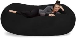 Sofa Sack - Plush Bean Bag Sofas With Super Soft Microsuede Cover - XL Memory Foam Stuffed Lounger Chairs For Kids, Adults, Couples - Jumbo Bean Bag Chair Furniture - Charcoal 7.5' -Amazon Store 41XEhKE0fGL. AC
