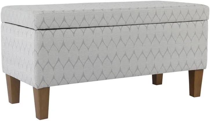 HomePop Textured Large Decorative Storage Bench, Gray And Brown, 36 X 16 X 18 Inches 16 HomePop Textured Large Decorative Storage Bench, Gray And Brown, 36 X 16 X 18 Inches - Image 14