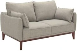 Amazon Brand – Stone & Beam Hillman Mid-Century Living Room Chair With Wood Base And Legs, 39"W, Ivory -Amazon Store 41XIlt4ASL. AC 1