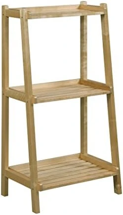 New Ridge Home Goods 2027-WHT Solid Wood Ladder Style Bookcase Bookshelf, Small, White 5 New Ridge Home Goods 2027-WHT Solid Wood Ladder Style Bookcase Bookshelf, Small, White - Image 3