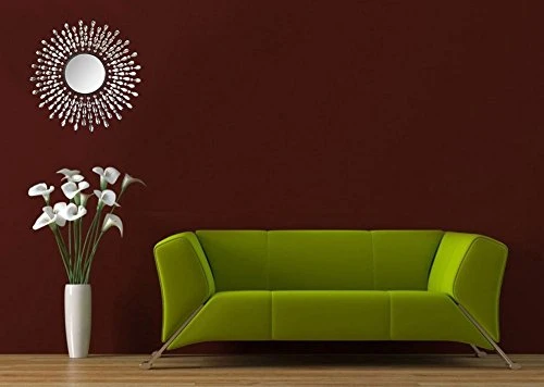 Lulu Decor, 23.50" Crystal Drop Wall Mirror, 9" Round Beveled Mirror Handmade For Living Room & Bedroom 5 Lulu Decor, 23.50" Crystal Drop Wall Mirror, 9" Round Beveled Mirror Handmade For Living Room & Bedroom - Image 3