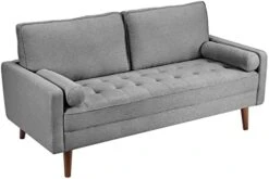 Koorlian Beige Small Couches, 68 Inch Fabric Loveseat Sofa, 2 Seater Couch For Small Space, Button Tufted Seat Cushion, Square Armrest, 2 Throw Pillows, Modern Sofa For Bedroon, Living Room, Apartment 21 Koorlian Beige Small Couches, 68 Inch Fabric Loveseat Sofa, 2 Seater Couch For Small Space, Button Tufted Seat Cushion, Square Armrest, 2 Throw Pillows, Modern Sofa For Bedroon, Living Room, Apartment -Amazon Store 41XdnfbtIL. AC
