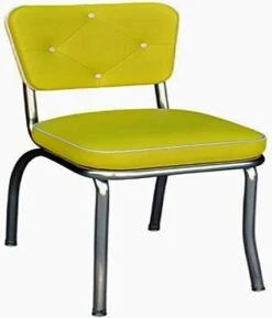 Richardson Seating Chrome Diner Chair With Button Tufted Back And Box Seat, Black, 2" -Amazon Store 41Xl5kRdr9L. AC 1