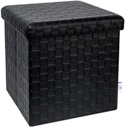 B FSOBEIIALEO Folding Storage Ottoman, Faux Leather Footrest Seat Long Ottomans Bench Storage Box Chest, Black 30"x15"x15" 27 B FSOBEIIALEO Folding Storage Ottoman, Faux Leather Footrest Seat Long Ottomans Bench Storage Box Chest, Black 30"x15"x15" -Amazon Store 41Xr 57FB5L. AC