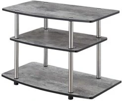 Convenience Concepts Designs2Go 3-Tier TV Stand, White -Amazon Store 41XrqadKfPL. AC