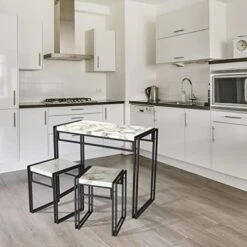 Atlantic Dining Table Set - 3 Piece Set In Marble PN82008039 -Amazon Store 41XsIuylhRL