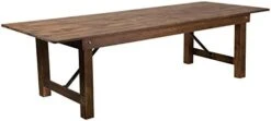 Flash Furniture Hercules Commercial Grade Farmhouse Dining Table - Solid Pine Foldable Dining Table With Seating For 10 - 9'x40" - Antique Rustic -Amazon Store 41Y09bwVEJL. AC