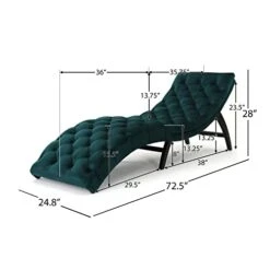 Christopher Knight Home Garret Tufted Velvet Chaise Lounge, Teal / Dark Brown -Amazon Store 41Y5Rv86WCL