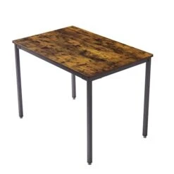 Dining Table Set For 4, 5-Piece Dining Chair With Backrest For Small Spaces, Bar Table And Chairs Set, Person Counter Height Table Set With 4 Chairs For Pub Restaurant Dinner Breakfast(Rustic Brown) -Amazon Store 41YE0OKfnQL