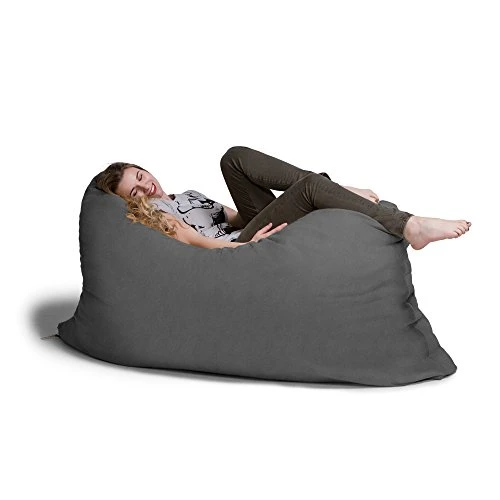 Jaxx Pillow Saxx 5.5-Foot - Huge Bean Bag Floor Pillow And Lounger, Charcoal 4 Jaxx Pillow Saxx 5.5-Foot - Huge Bean Bag Floor Pillow And Lounger, Charcoal - Image 2