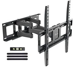 Dual Articulating Arms TV Wall Mount Bracket Fits To Most 26”-65” Inch LED,LCD,OLED Flat Panel TVs, Tilt Full Motion Swivel 14.1" Extension, Max VESA 400X400mm,80lbs,Fits 12/16" Wood Stud