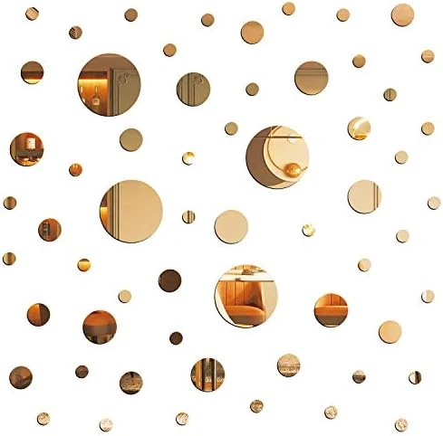 E EVENLIM 60 Pieces Gold Acrylic Round Circle Plastic Mirror DIY Wall Stickers Tiles Self Adhesive Decor For Living Dining Room Bedroom Bathroom Office Hallway House Mirrors Wall Decals Decorations… 8 E EVENLIM 60 Pieces Gold Acrylic Round Circle Plastic Mirror DIY Wall Stickers Tiles Self Adhesive Decor For Living Dining Room Bedroom Bathroom Office Hallway House Mirrors Wall Decals Decorations… - Image 6