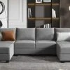 HONBAY Modular Sectional Sofa U Shaped Couch With Reversible Chaise Modular Couch Sectional Sofa With Ottomans, Grey 2 HONBAY Modular Sectional Sofa U Shaped Couch With Reversible Chaise Modular Couch Sectional Sofa With Ottomans, Grey -Amazon Store 41YM5yl7fYL
