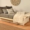 Kodiak Furniture Phoenix Futon Set With Antique White Finish And Storage Drawers, Included, Pewter Handwoven Mattress