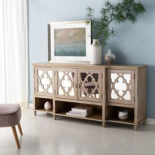 Safavieh Couture Home Juliette Contemporary White Mirrored Sideboard 9 Safavieh Couture Home Juliette Contemporary White Mirrored Sideboard - Image 7