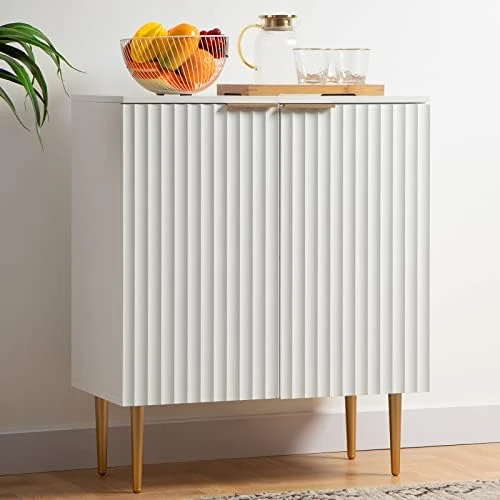 SICOTAS Buffet Cabinet Sideboard With Storage Kitchen Accent Cabinet With Doors And Adjustable Shelf, Modern Credenza Buffet Table Console Coffee Bar Cabinet For Entryway Living Dining Room, White 9 SICOTAS Buffet Cabinet Sideboard With Storage Kitchen Accent Cabinet With Doors And Adjustable Shelf, Modern Credenza Buffet Table Console Coffee Bar Cabinet For Entryway Living Dining Room, White - Image 7