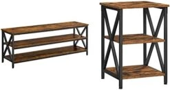 VASAGLE TV Stand For Up To 65-Inch Televisions, 57.9 X 15.7 X 19.7, Rustic Brown & End Table, Side Table With Storage, 15.7 X 15.7 X 23.6 Inch, Rustic Brown And Black ULET278B01V1 17 VASAGLE TV Stand For Up To 65-Inch Televisions, 57.9 X 15.7 X 19.7, Rustic Brown & End Table, Side Table With Storage, 15.7 X 15.7 X 23.6 Inch, Rustic Brown And Black ULET278B01V1 -Amazon Store 41Z6tUxIBpL. AC
