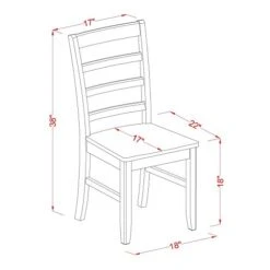 East West Furniture PARF9-CAP-W, Wood Seat 22 East West Furniture PARF9-CAP-W, Wood Seat -Amazon Store 41ZJte4rhEL