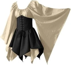JEGULV Medieval Fairy Cosplay Set Women's Gothic Elf Fairy Short Dresses Renaissance Costumes Halloween Flare Sleeve Dress 20 JEGULV Medieval Fairy Cosplay Set Women's Gothic Elf Fairy Short Dresses Renaissance Costumes Halloween Flare Sleeve Dress -Amazon Store 41ZMkbH1vcL. AC