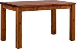 B.R.A.S.I.L.-Möbel TableChamp Dining Room Table Rio 47 X 30 Walnut Light Solid Wood Pine Oiled Extension Extendable Room