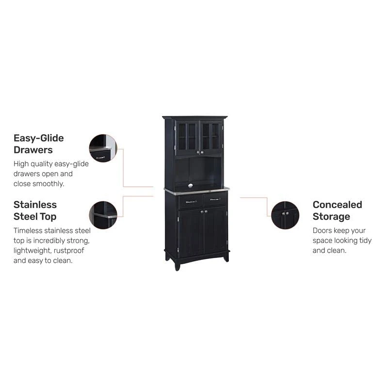 Homestyles Server Sideboards-buffets-credenzas, Black 6 Homestyles Server Sideboards-buffets-credenzas, Black - Image 4