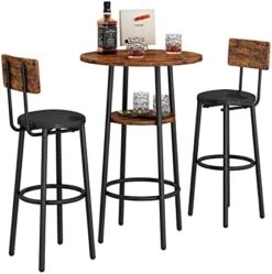 WIIS' IDEA 3-Piece Small Bar Dining Table Set For 2, Square Kitchen Table & 2 Barstools Chairs With PU Soft Seat And Backrest For Breakfast Nook, Small Space, Apartment, Grey 22 WIIS' IDEA 3-Piece Small Bar Dining Table Set For 2, Square Kitchen Table & 2 Barstools Chairs With PU Soft Seat And Backrest For Breakfast Nook, Small Space, Apartment, Grey -Amazon Store 41Zk BI tqL. AC