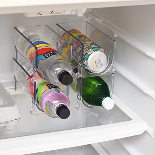 ELTOW Stackable Plastic Wine Rack - Modular Wine Bottle Organizer - Wine Holder For Fridge - Storing Champagne And Water Bottles - For Bar, Countertop, Dining Room Display, Heavy Duty, Clear (3-Pack) 5 ELTOW Stackable Plastic Wine Rack - Modular Wine Bottle Organizer - Wine Holder For Fridge - Storing Champagne And Water Bottles - For Bar, Countertop, Dining Room Display, Heavy Duty, Clear (3-Pack) - Image 3