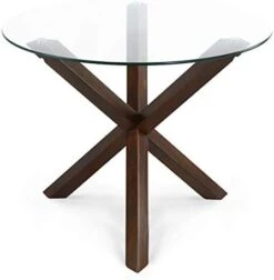 POLY & BARK Kennedy 37.4" Round Dining Table, Natural -Amazon Store 41Zt5VJRlxL. AC