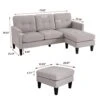 LETATA Convertible Sectional Sofa Couch With Chaise, Gray L Shaped Couch Sofa Set With Reversible Ottoman, Modern Small Sectional Couches For Living Room,Apartment,Small Spaces (Light Grey) 2 LETATA Convertible Sectional Sofa Couch With Chaise, Gray L Shaped Couch Sofa Set With Reversible Ottoman, Modern Small Sectional Couches For Living Room,Apartment,Small Spaces (Light Grey) -Amazon Store 41a4nq4I25L