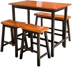 Christopher Knight Home Pomeroy Wood Dining Set, 4-Pcs Set, Black -Amazon Store 41aM6MV2x7L. AC