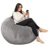 Milliard Big Ultra Supportive Stuffed Bean Bag Chair Couch For Adults And Kids Filled With Shredded Foam (Grey) 1 Milliard Big Ultra Supportive Stuffed Bean Bag Chair Couch For Adults And Kids Filled With Shredded Foam (Grey) -Amazon Store 41aRrSCz2gL