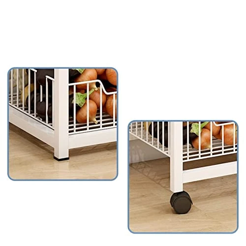 LUCBEI Microwave Oven Rack Mobile Kitchen Storage Rack, Multifunctional Floor To Floor Microwave Oven Supplies Storage Rack, Multi-Layer Household Storage Rack Kitchen Storage Rack (Color : Brass) 6 LUCBEI Microwave Oven Rack Mobile Kitchen Storage Rack, Multifunctional Floor To Floor Microwave Oven Supplies Storage Rack, Multi-Layer Household Storage Rack Kitchen Storage Rack (Color : Brass) - Image 4