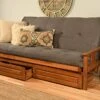 Kodiak Furniture Monterey Futon Set With Storage Drawers, With Barbados Base And Suede Grey Mattress -Amazon Store 41arw3JghDL