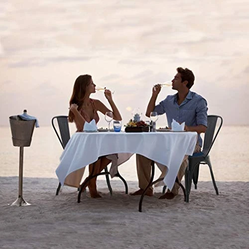 FDW Chairs Metal Stackable Restaurant Dining Chair 18" Seat Height Bar Chairs Indoor/Outdoor Tolix Side Metal Kitchen Trattoria Chairs Set Of 4 4 FDW Chairs Metal Stackable Restaurant Dining Chair 18" Seat Height Bar Chairs Indoor/Outdoor Tolix Side Metal Kitchen Trattoria Chairs Set Of 4 - Image 2