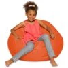 Posh Beanbags Bean Bag Chair, Large-38in, Solid Orange
