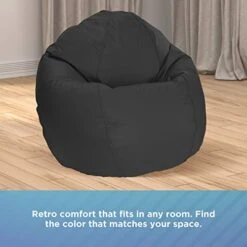 Bean Products Large Vinyl Bean Bag Chair | Filled W/Polystyrene Beads & CertiPUR Foam | Made In USA | 36”W, 36”L, 40”H | 20lb | Available In 2 Sizes | Perfect For Adults, Teens & Kids | Purple -Amazon Store 41b8OXF4ARL